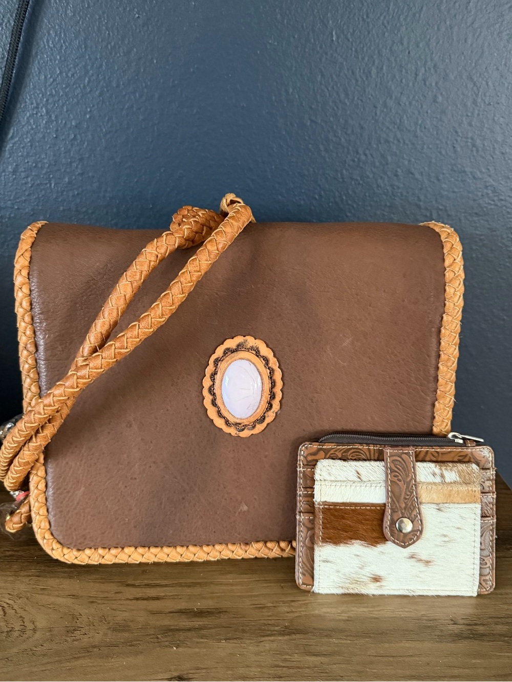 American darling leather crossbody purse
